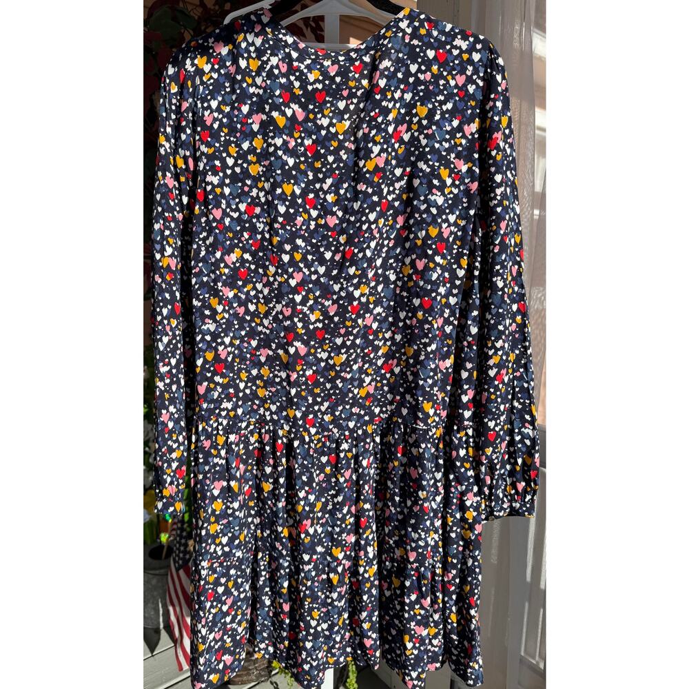 Loft Tiered Button Midi Heart Pattern Valentines … - image 8